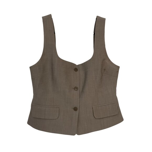 SIR. Leonardo Button Down Bodice Top in taupe 3/L New as-is Womens Sleeveless - Picture 5 of 13